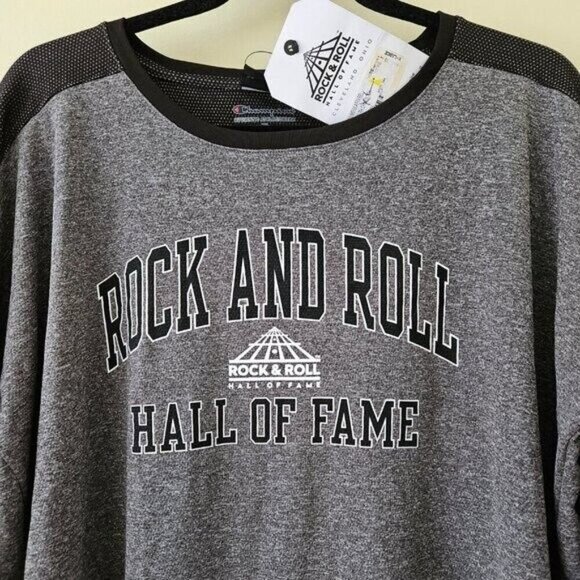 Champion Rock And Roll Hall Of Fame Sweatshirt Men XL Gray LS Lightweight Preppy - Picture 6 of 14